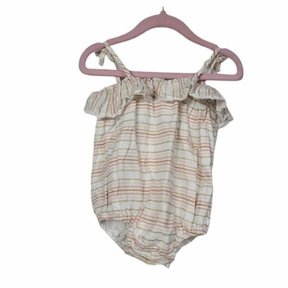 Dylan & Abby Striped Ruffle Bodysuit 18M - Picture 3 of 4